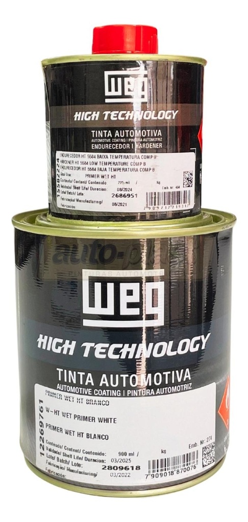 KIT Primer Blanco 2k HS Aparejo 1/4GL + CATA 