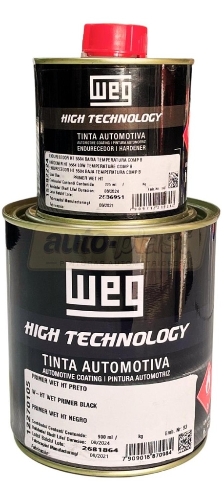 KIT Primer Negro 2k Aparejo 1/4 + Cat
