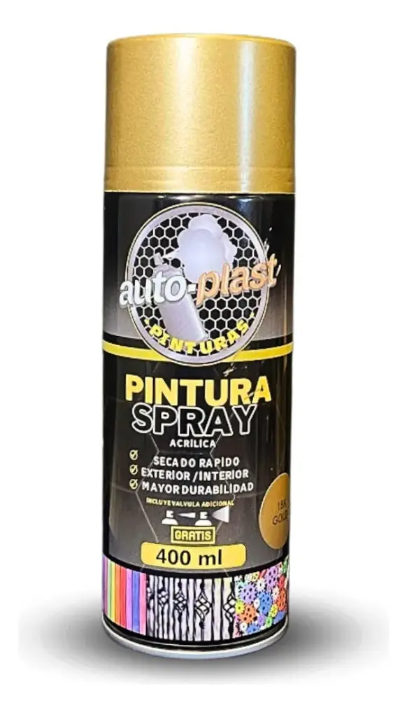 [3181985188] SPRAY AUTOPLAST 18K CROMADO GOLD ORO 400 ml