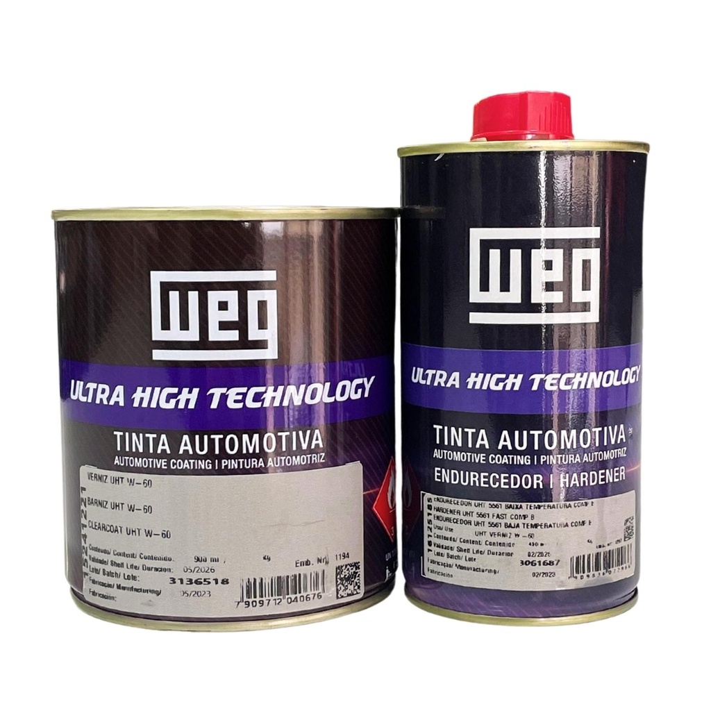 KIT BARNIZ CLEAR HS AUTOMOTRIZ WEG W-60 + CATA RAPIDO. 1.35LT