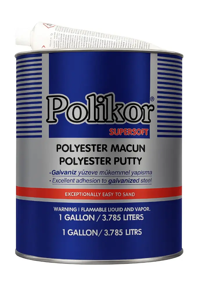 POLIKOR MASILLA SUPERSOFT POLIESTER PUTTY + POMO 120G 3,7 kg
