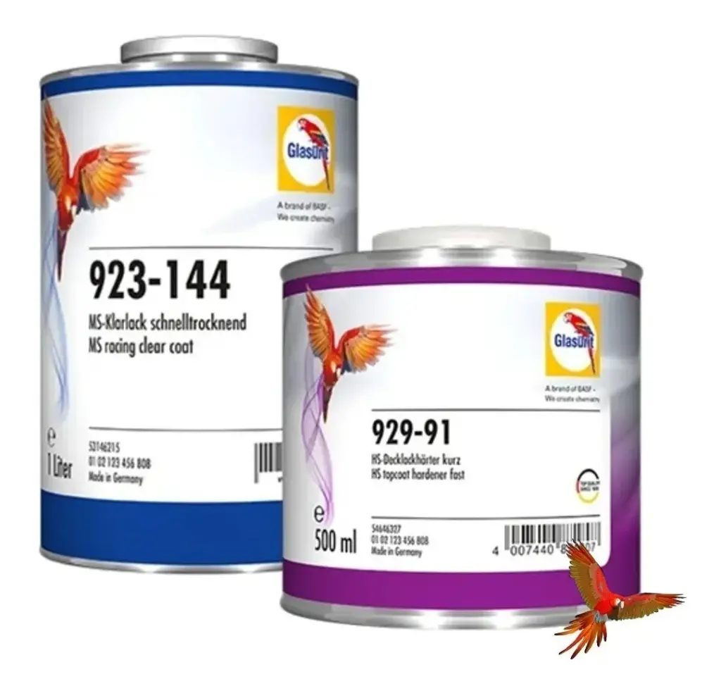 KIT GLASURIT CLEAR144 Rápido 1LT + Cat 929 0,5L Automotriz Alemán