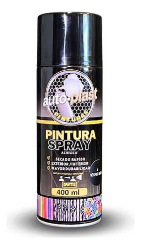 [318198536] SPRAY AUTOPLAST COLORES 400 ml (Negro Brillante)