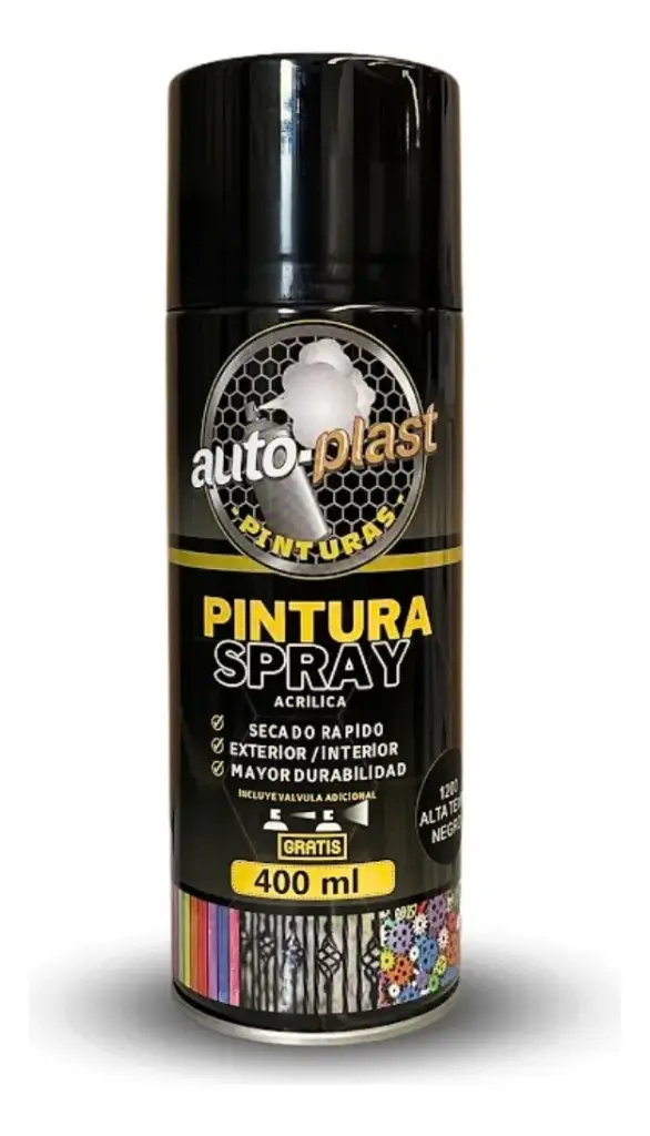 SPRAY AUTOPLAST BUMPER PLASTICOS NEGRO MATE 400 ml