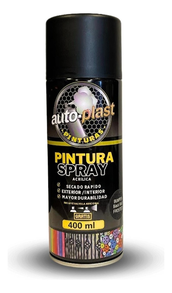 SPRAY para BUMPER / PLASTICOS NEGRO MATE 400 ML