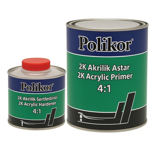 [KITPKP41] KIT PRIMER APAREJO 2K HS POLIKOR KIT + CATA 1.25LT AUTOMOTRIZ