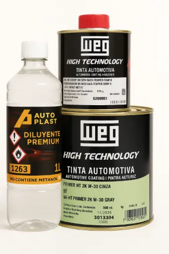 [KITW3021LT] KIT WEG PRIMER 2K W-30 GRIS + CATALIZADOR  + DIL. SIN METANOL ( 2,1 LT )